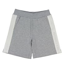 Moncler Shorts en Molleton - Gris Chin av. Blanc