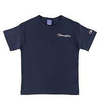 Champion Fashion Stuttermabolur - Dökkblátt