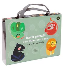 Petit Monkey Bath Toy - Puzzle - 16 pieces - Wild Animals