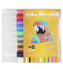 Artline Markers - Decorite Flat - 10 st. - Satin Tinten