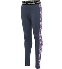 Hummel Tights - Nanna - Navy/Purple w. Leo