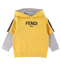 Fendi Hoodie - Gul m. Logo