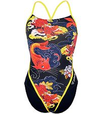 Phelps Zwempak - UV50+ - Zwart m. Bloemen