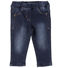 Minymo Byxor - Stretch Slim Fit - Mörkblå Denim