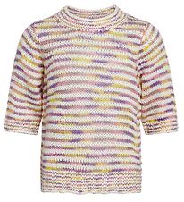 Grunt T-Shirt - Tricot - Ilse - Violet  Rayures
