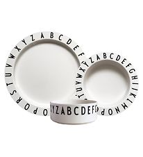 Design Letters Dinner Set - Tritan - 3 Parts - Eat & Learn - Whi