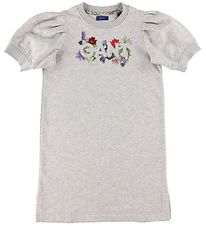GANT Dress - Flower Logo - Light Grey Melange w. Flowers