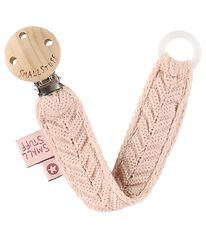 Smallstuff Pacifier Clip - Crochet - Soft Rose
