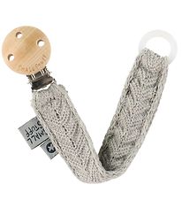 Smallstuff Pacifier Clip - Crochet - Grey Melange