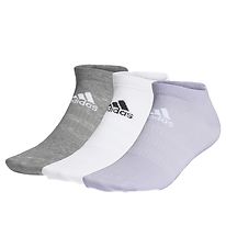 adidas Performance Ankle Socks - 3 pack - Purple/Grey Melange/Wh