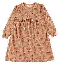 Joha Dress - Wool - Light Brown w. Bears