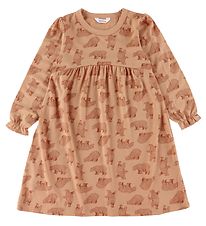 Joha Dress - Wool - Light Brown w. Bears