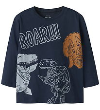 Name It Bluse - NmmVilasse - Navy Blazer/Roar