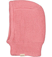 MarMar Balaclava - Wool/Cotton - 2-layer - Knitted - Raspberry