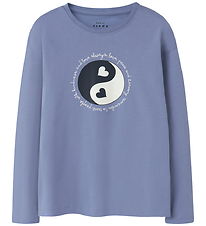 Name It Blouse - NkfVeen - Blue Ice/Ying Yang