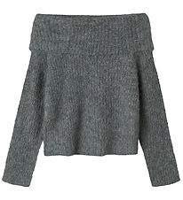 LMTD Bluse - Strick - NlfNulo - Dark Grey Melange