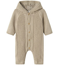 Name It Jumpsuit w. Foer - Knitted - NbnOlly - Iceland Fossil