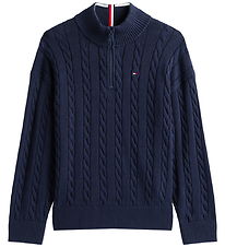Tommy Hilfiger Zip-Pullover - Dark Nacht Marineblau