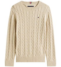 Tommy Hilfiger Bluse - Strick - Malted Milk HeatherBROWN