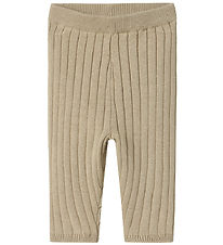Name It Leggings - Knitted - Rib - NbnOmun - Iceland Fossil
