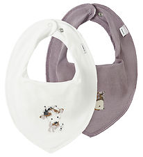 Name It Bib - 2-Pack - NbfYvette - Toadstool/Cloud Dancer/De