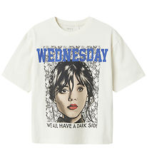 Name It T-shirt - NkfAkara - Wednesday - Cloud Dancer