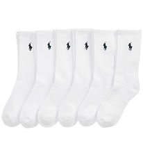 Polo Ralph Lauren Socks - 6-Pack - Crew - White
