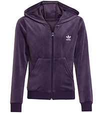 adidas Originals Cardigan - Velours - Aurplu/White