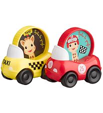 Sophie la Girafe Auto's - 2-pack - Rood/Geel