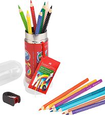 Faber-Castell Crayons w. Pencil Sharpener - 15 pcs - Multi