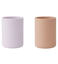 Liewood Cups - 2-Pack - Silicone - Ethan - Cat - Light Lavender
