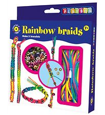 Playbox Armbåndsett - Flette - 100 stk. - Regnbue