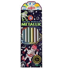 Eeboo Crayons de couleur - 6 pices - Mtallique