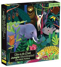 Mudpuppy Fluoreszierend Puzzlespiel - 500 Teile - Der Dschungel