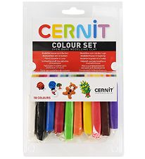 Cernit Polymer Ton - 10 Farben - Starter-Set