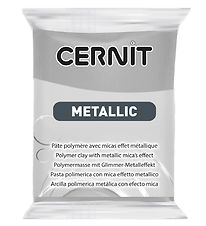 Cernit Polymer Ton - Metallic - Silber
