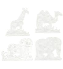 Hama Midi Perluspjald - 4 Stk. - Læfing/úlfalda/fíll/Gíraffi