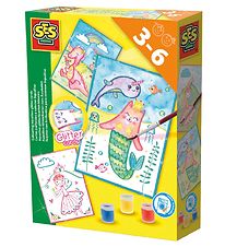 SES Creative - Colouring Aqualine Glitter Cards