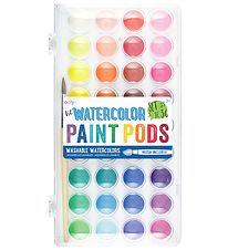 Ooly Watercolours w. Brush - Paint Pods - 36 pcs - Multicoloured