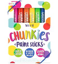 Ooly Jumbo Markers - Chunkies Paint Sticks - 12 stk - Meerkleuri