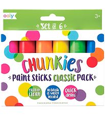 Ooly Jumbo Tusch - Chunkies Paint Sticks - 6 st - Flerfrgad