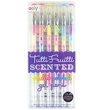 Ooly Stylo  bille de couleur av. Parfum - Tutti Fruit - 6 pic