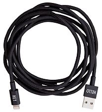 Design Letters Lightning-kabel - 1,85 meter - zwart