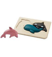 PlanToys Puzzle d'animaux marins - Naturel