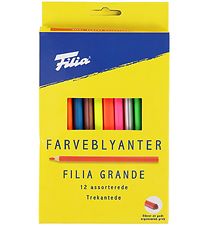 Filia Crayons de couleur - Grande - 12 pices - Multicolore