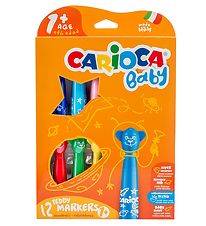 Carioca Teddy Markers - 12 pcs - Multicoloured