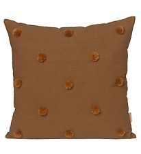 ferm Living Oreiller - 48x48 - Sugar Varech Mustard av. Pompon