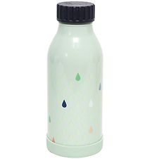 Petit Monkey Thermo Bottle - 350 ml - Drops - Green