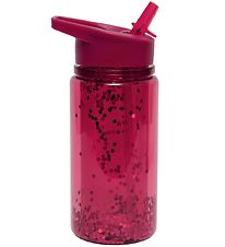 Petit Monkey Gourde av. Paille - 300 ml - Rouge av. Brillant