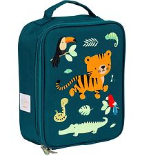 A Little Lovely Company Cooler Bag - Petroleum w. Jungle